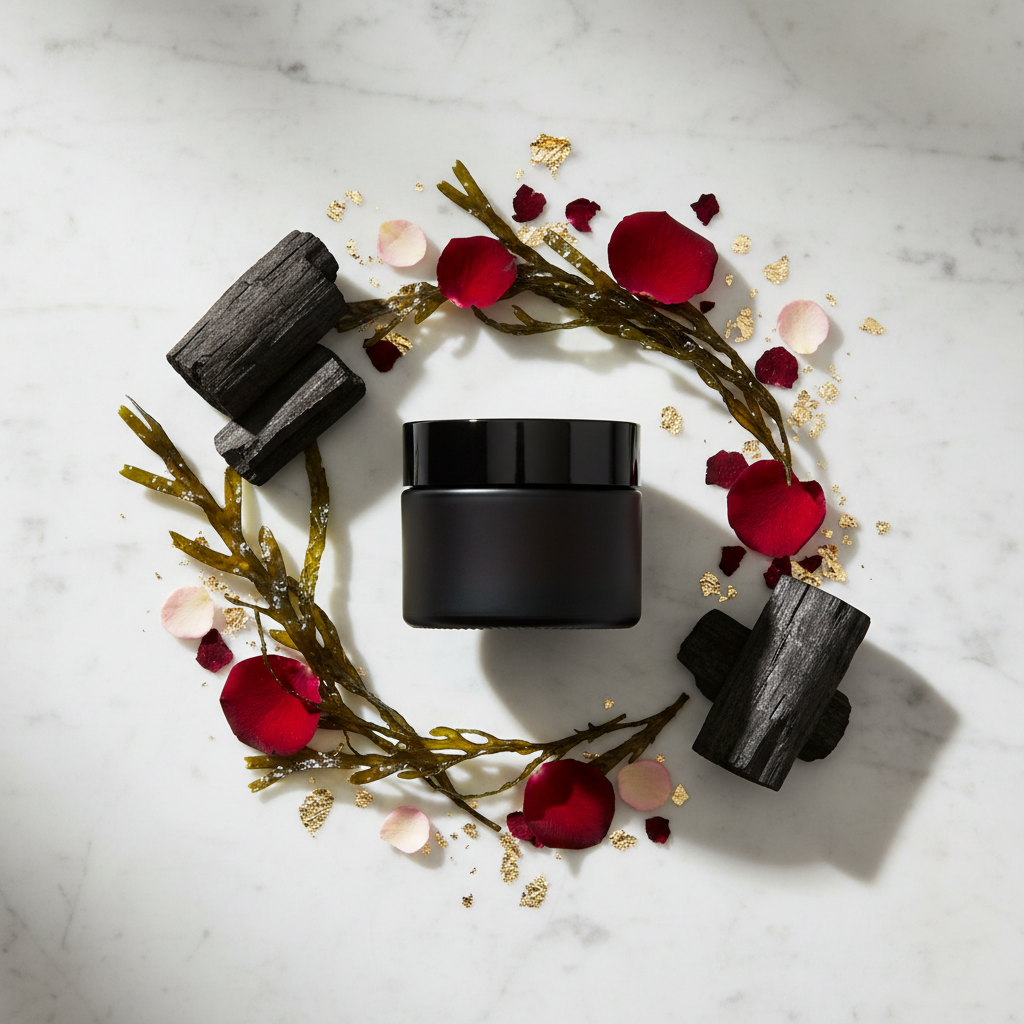 Peel Off Masker lifestyle flat lay